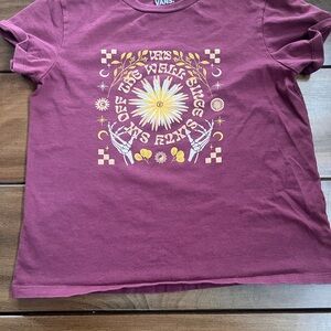 Girl VANS Size Large 14 Short Sleeve TShirt Off The Wall Since Sixty Six Graphic